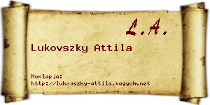 Lukovszky Attila névjegykártya